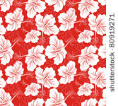 vector seamless hibiscus flower ...