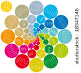 colorful and rotating calendar...