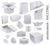 set of blank package templates