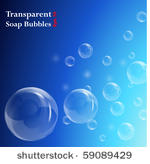 transparent soap bubbles