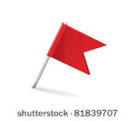 vector flag gps pin icon