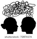 man and woman thinking on same...