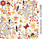 autumn seamless pattern with...