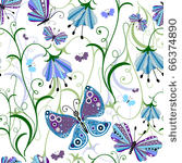 white seamless floral pattern...