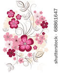 spring isolated branch on a...