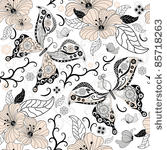 gentle  white seamless floral...