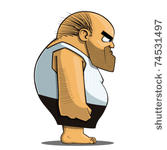 big angry man. vector...