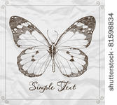 hand draw of monarch butterfly...