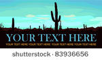 mexican desert sunrise with...