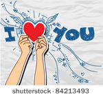 hands holding the heart on a...