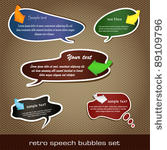 retro speech bubbles set....