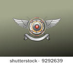 an heraldic logo or  badge ...