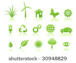 vector illustration of green...