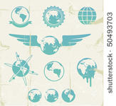 vector illustration set of cool ...
