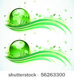 vector illustration of green...