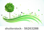 vector illustration of green...