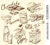 coffee and chocolate doodles