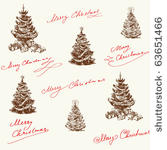 hand drawn christmas pattern