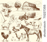 original hand drawn farm...