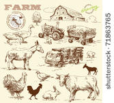 farm collection handmade drawing