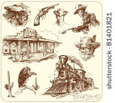 wild west   hand drawn...