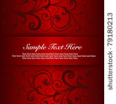 red floral background