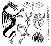 set of dragon figures