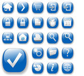 your blue shiny web button...