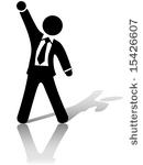a businessman with arm and fist ...