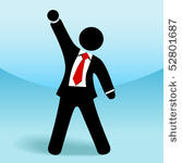 a business man stick figure...