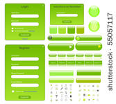 green web template with forms ...