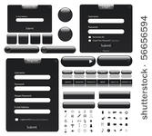black theme web template with...