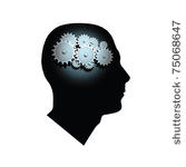 image of gears inside of a man...