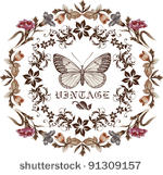 butterflies. flowers. vector....