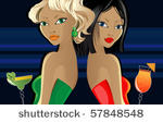 the blonde and the brunette