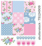 patchwork floral rose pattern...