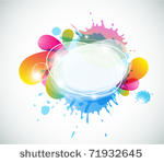 abstract colorful speech bubble ...