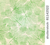 seamless green leaves pattern