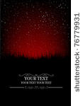 red night sky card