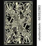 classic skeleton playing card