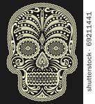 ornate sugar skull