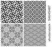 seamless patterns set  vector