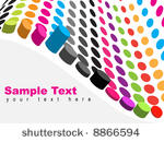 vector   3d halftone colorful...