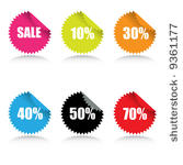 vector   glossy sale tag...