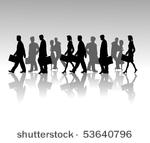 walking business people. vector ...