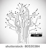circuit board tree background