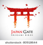 japan origami gate torii shaped ...
