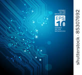 circuit board vector blue...
