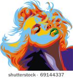 blonde girl look like marilyn...