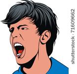 screaming man